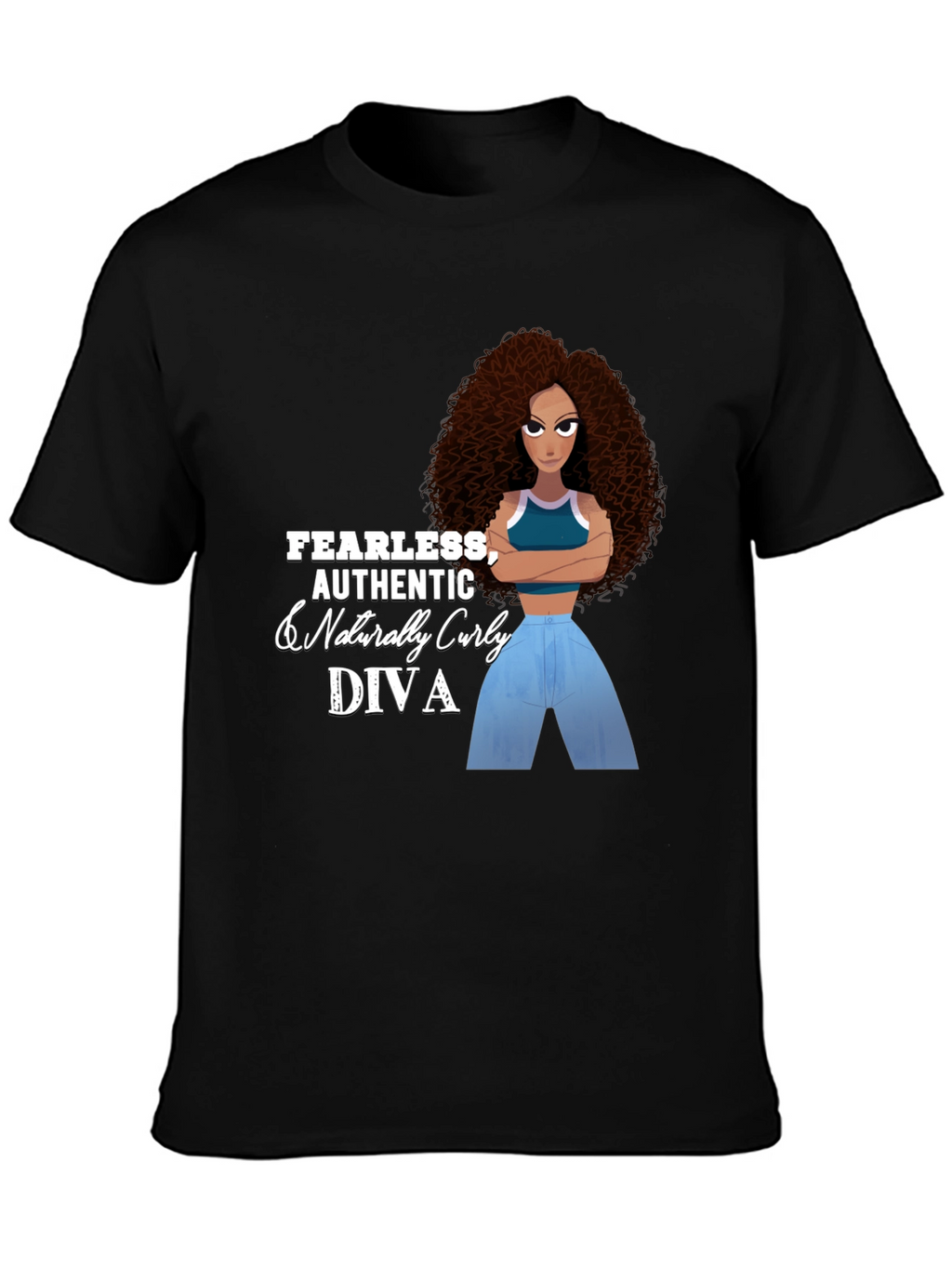 Fearless Diva Graphic Tee - Black