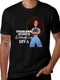 Fearless Diva Graphic Tee - Black