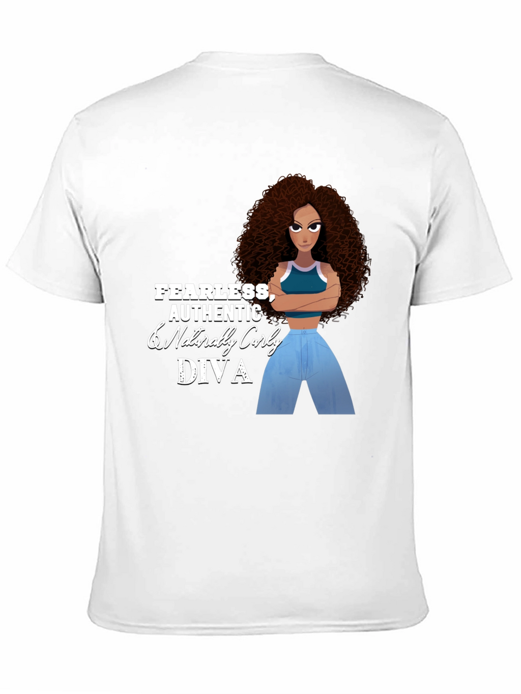 Fearless Diva Graphic Tee - Black