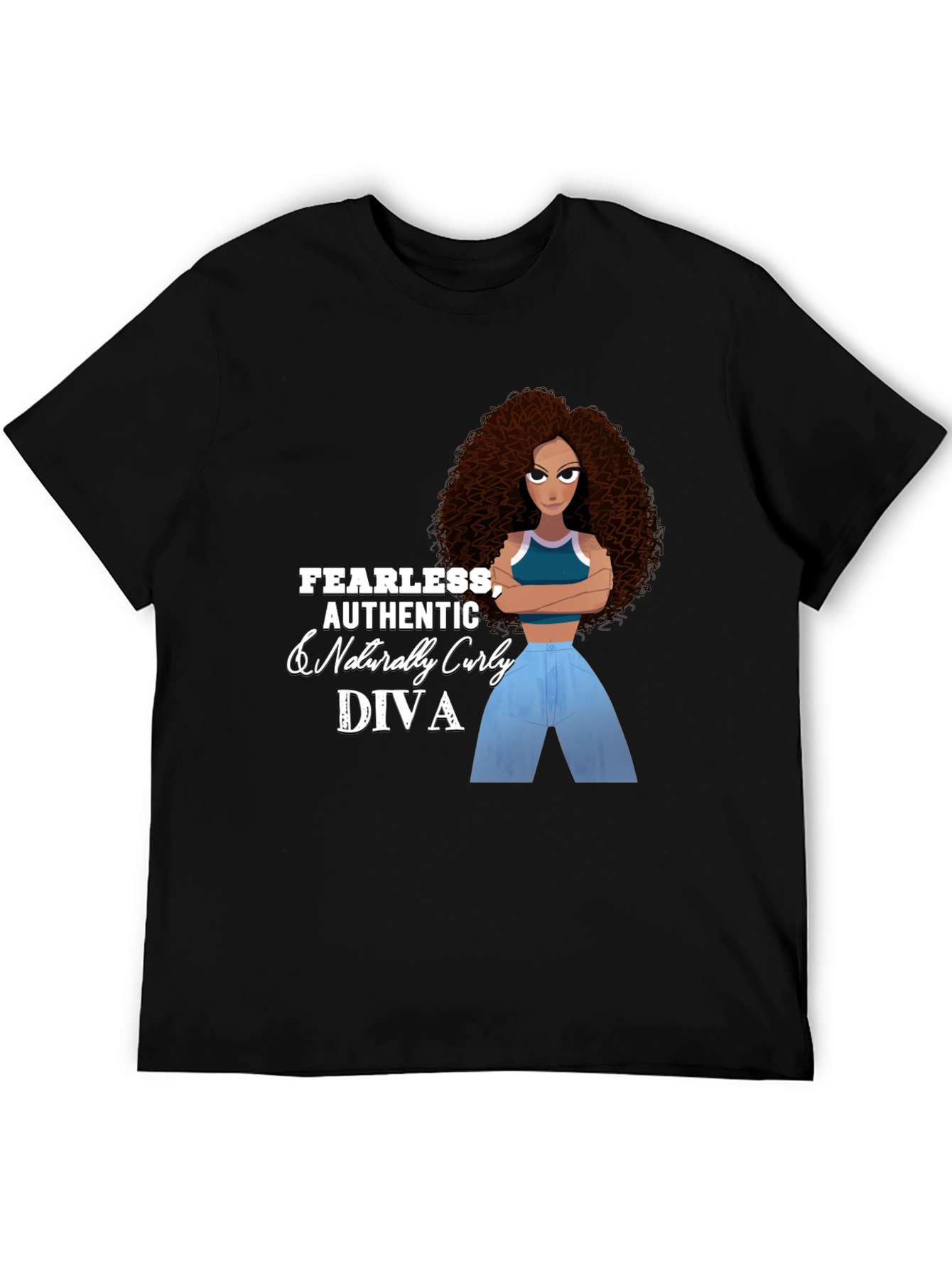 Fearless Diva Graphic Tee - Black