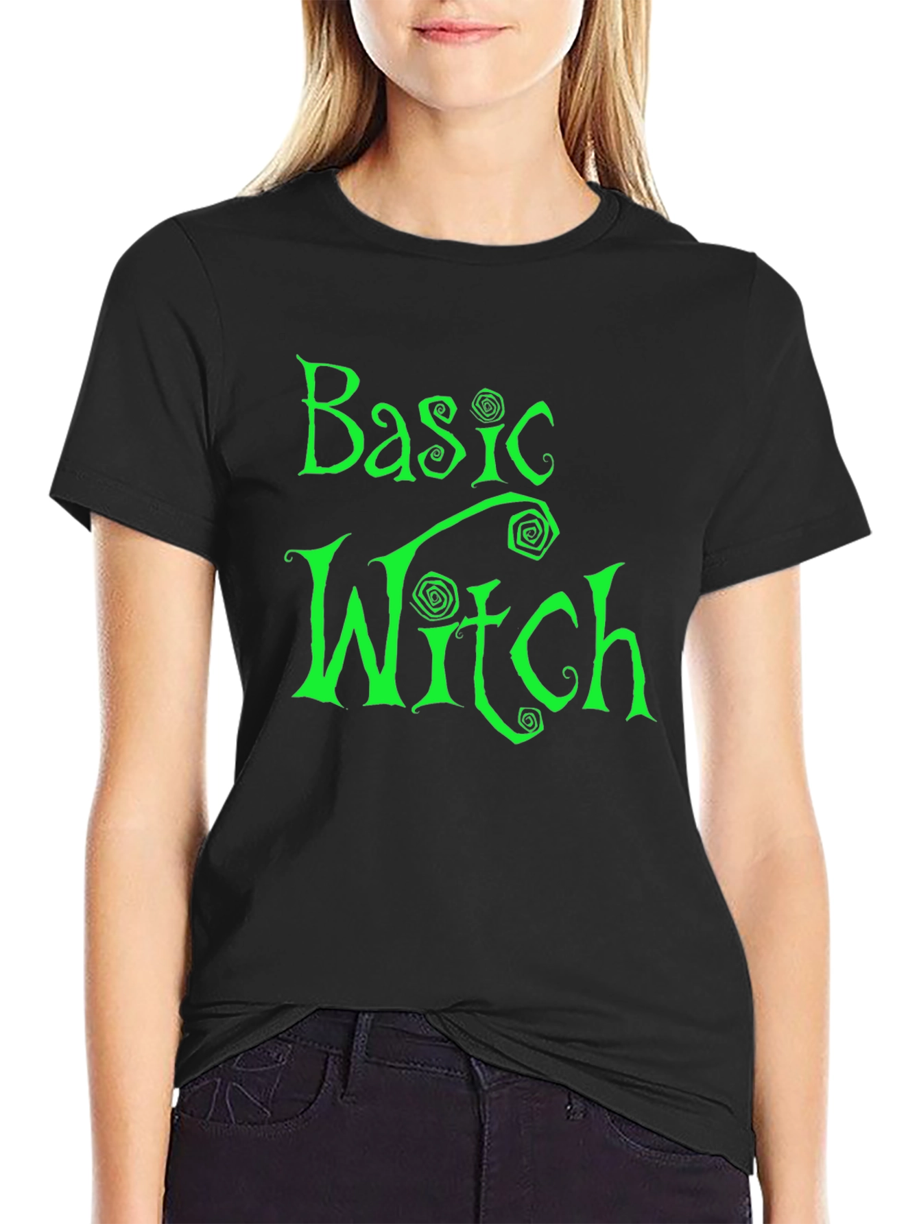 Basic Witch Graphic Tee - Halloween Humor