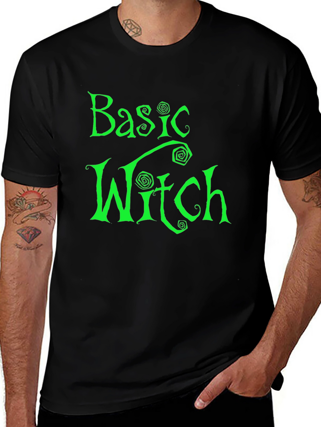 Basic Witch Graphic Tee - Halloween Humor