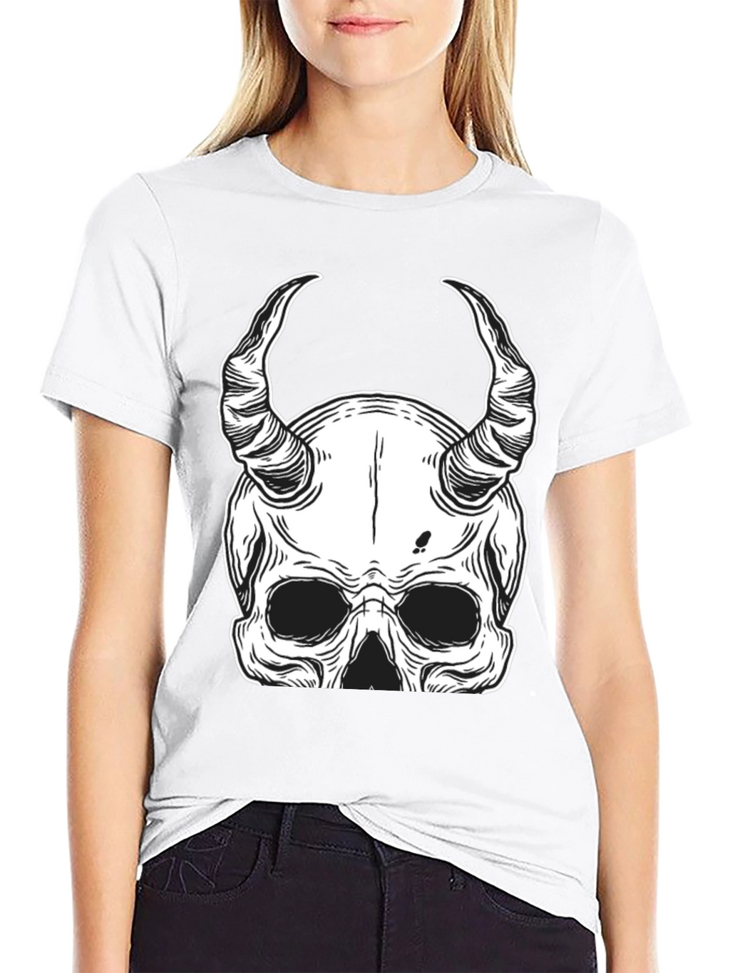 Devil Skull Graphic Tee - Mens Black T-Shirt
