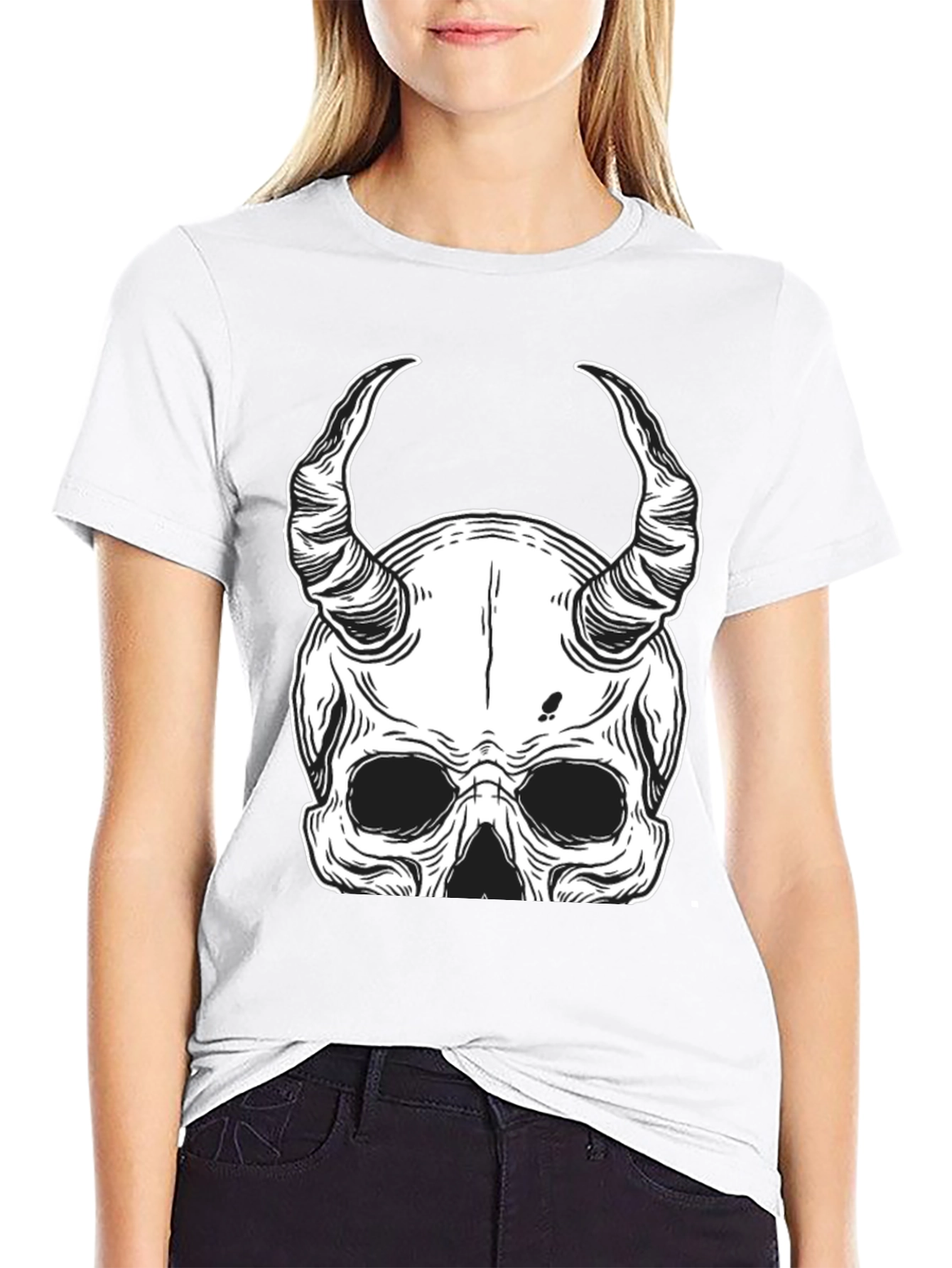 Devil Skull Graphic Tee - Mens Black T-Shirt