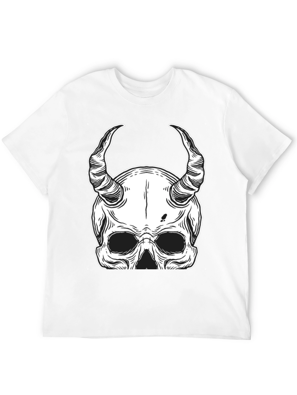 Devil Skull Graphic Tee - Mens Black T-Shirt