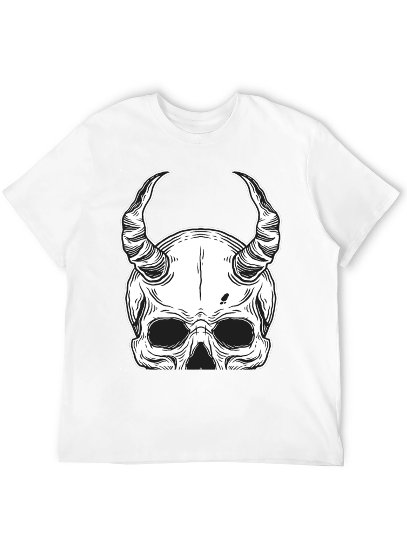 Devil Skull Graphic Tee - Mens Black T-Shirt
