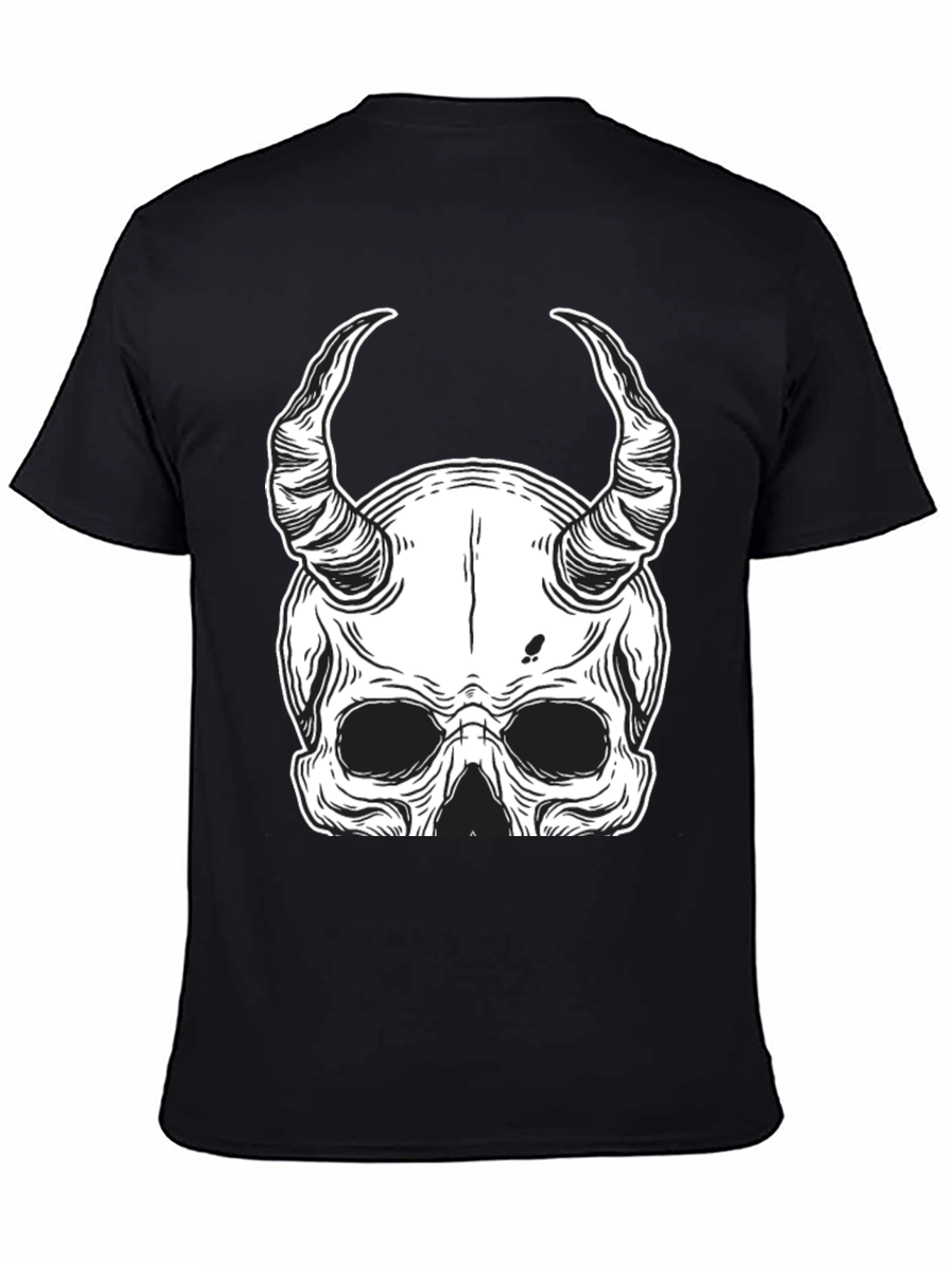 Devil Skull Graphic Tee - Mens Black T-Shirt