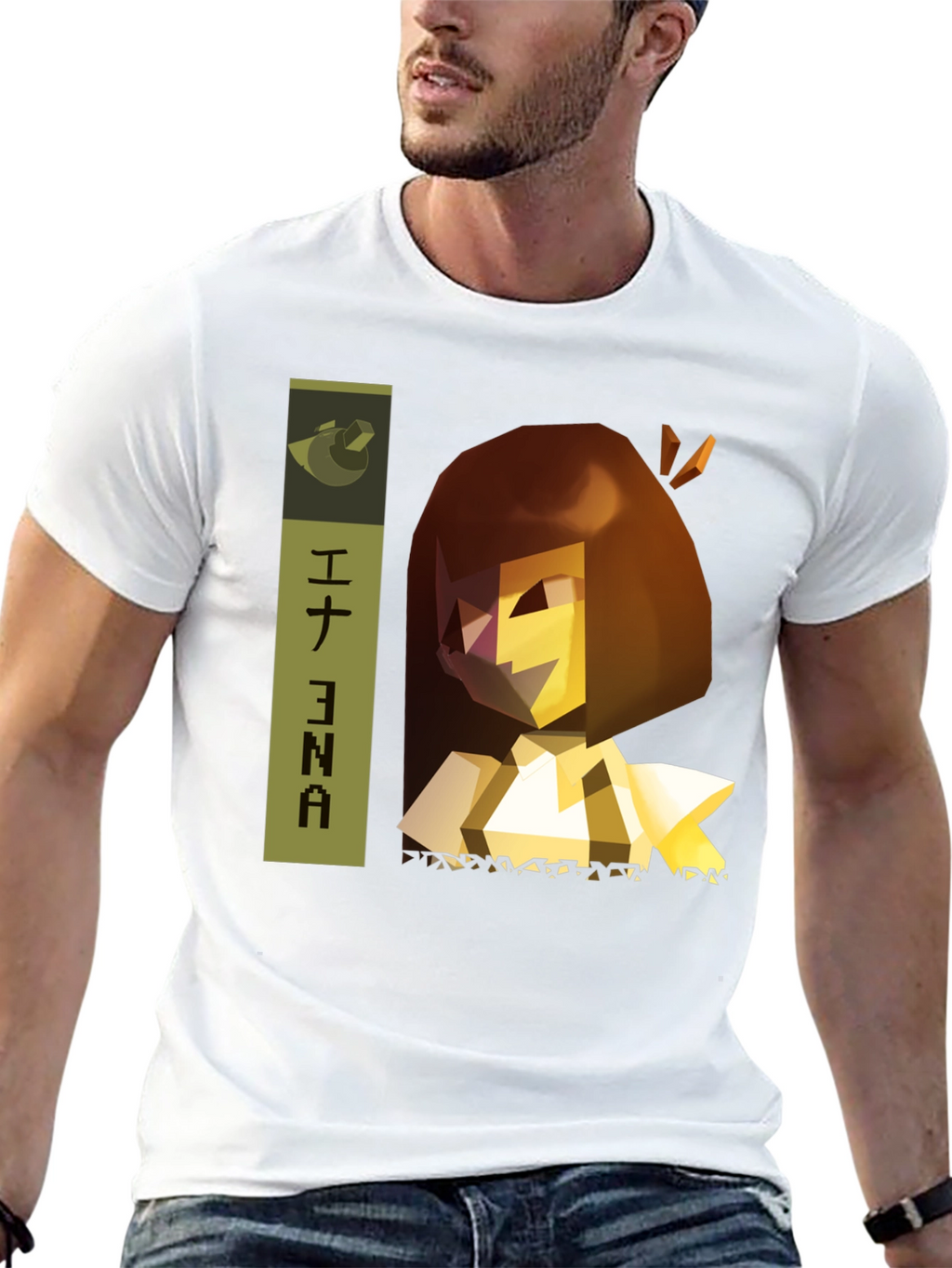 Ena T-Shirt - Geometric Character Design