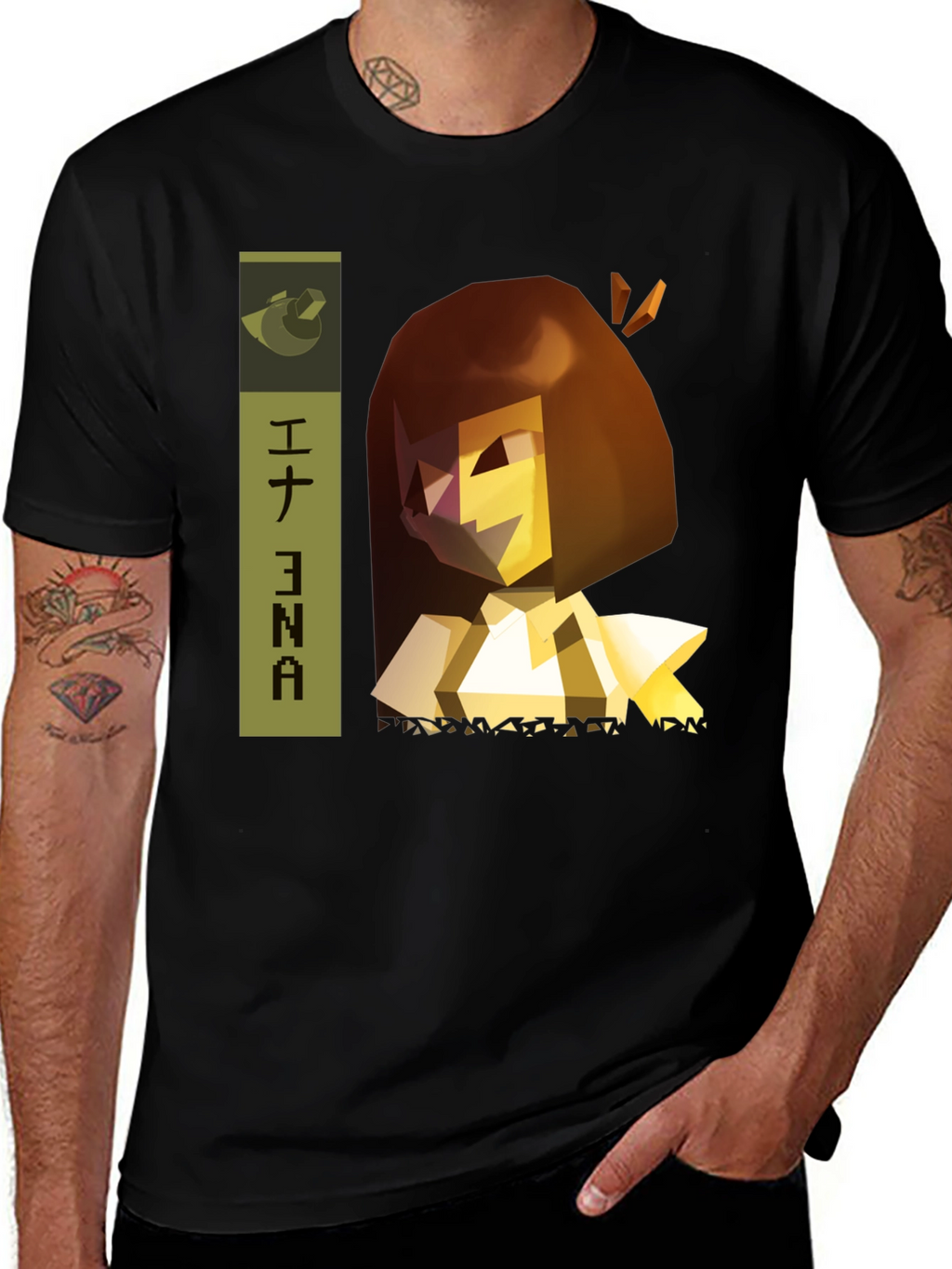 Ena T-Shirt - Geometric Character Design