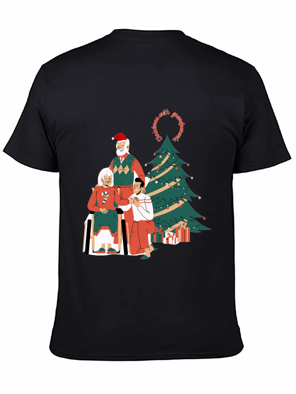 Christmas With Grandparents Graphic Tee