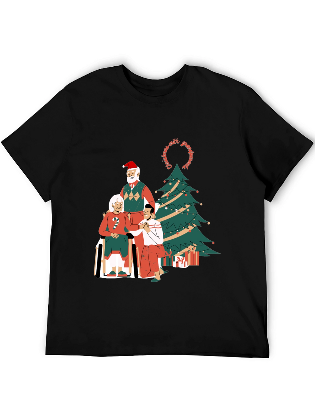 Christmas With Grandparents Graphic Tee