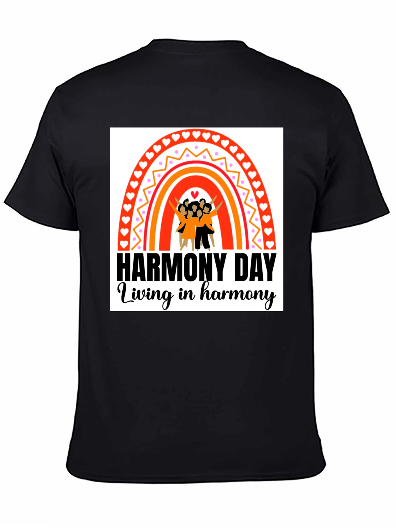 Harmony Day Black T-Shirt