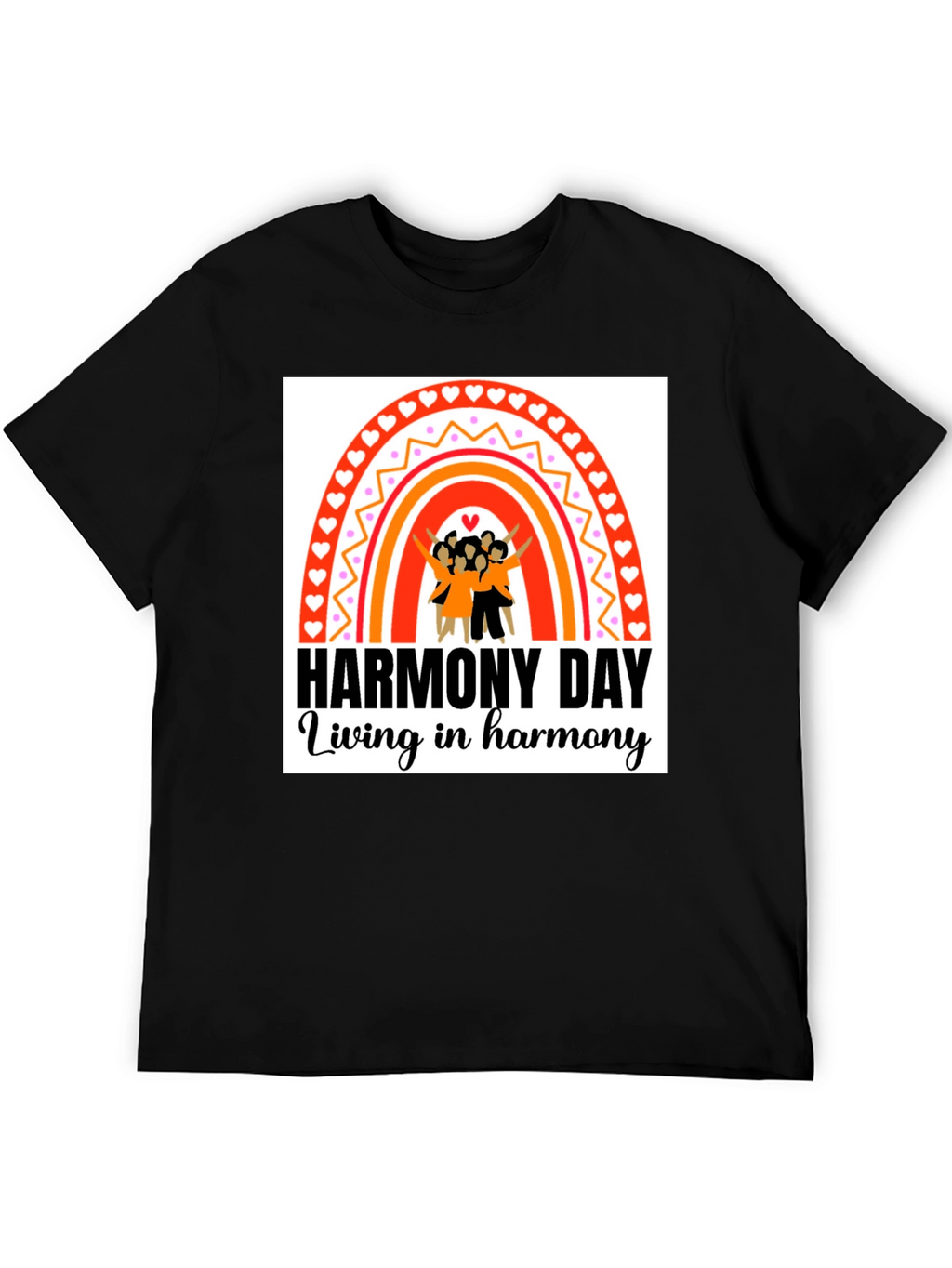 Harmony Day Black T-Shirt