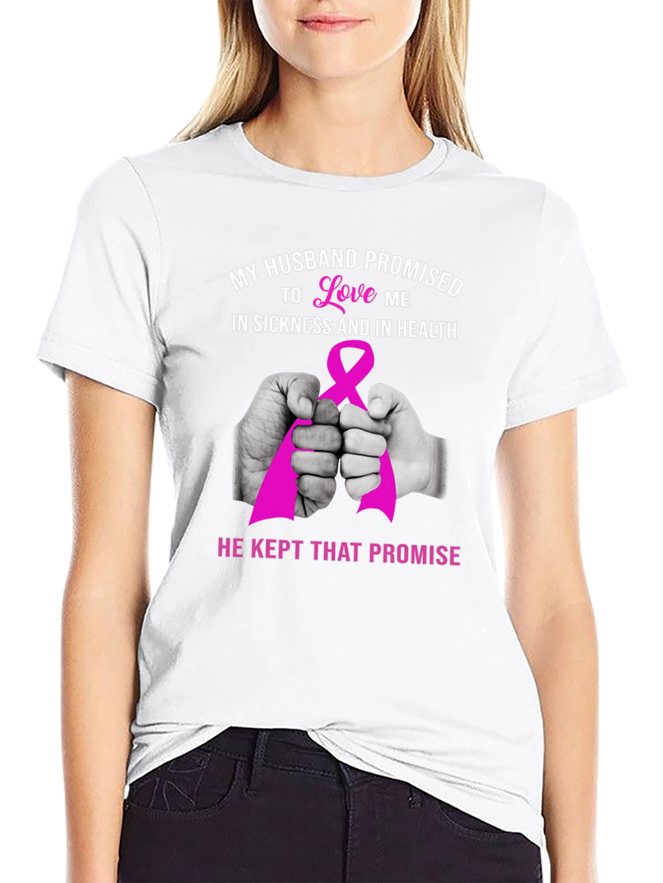 Husband Promise Breast Cancer Awareness T-Shirt