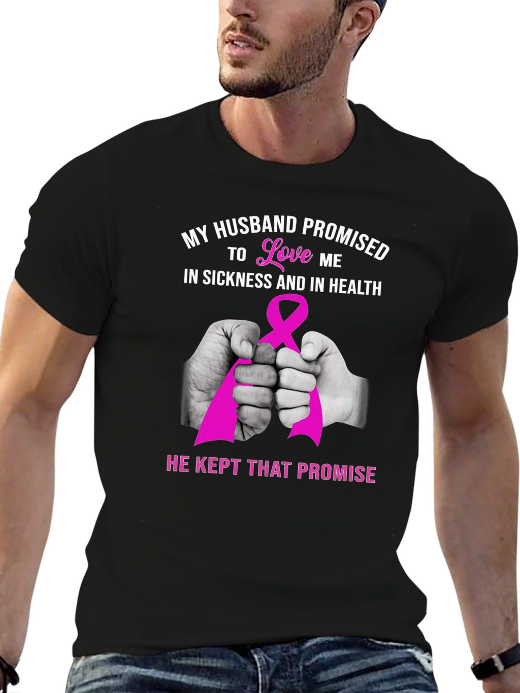 Husband Promise Breast Cancer Awareness T-Shirt