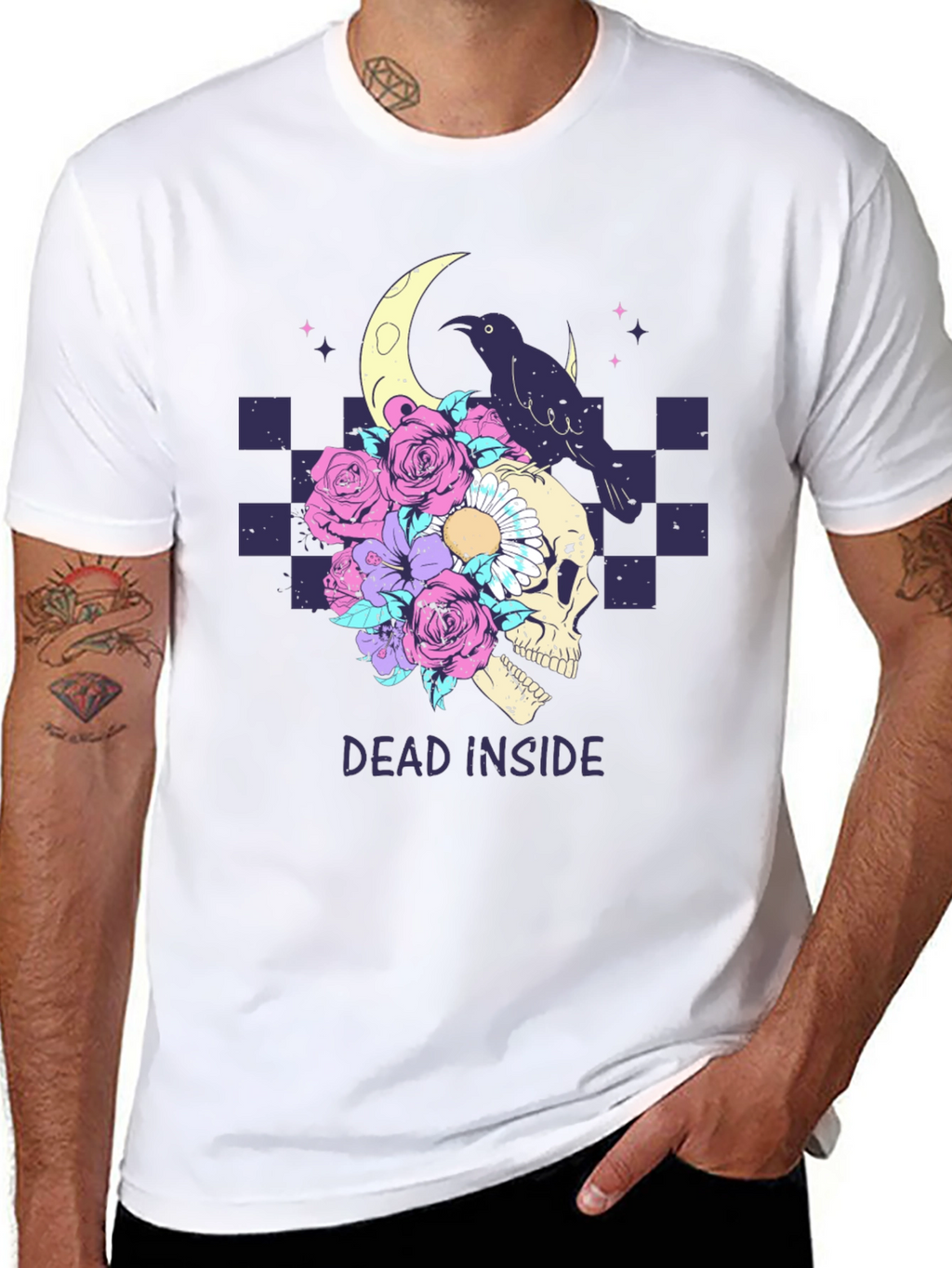 Dead Inside Raven Skull T-Shirt