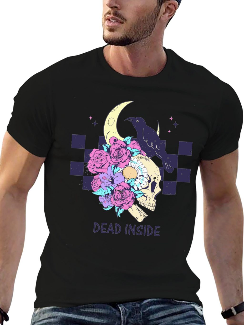 Dead Inside Raven Skull T-Shirt