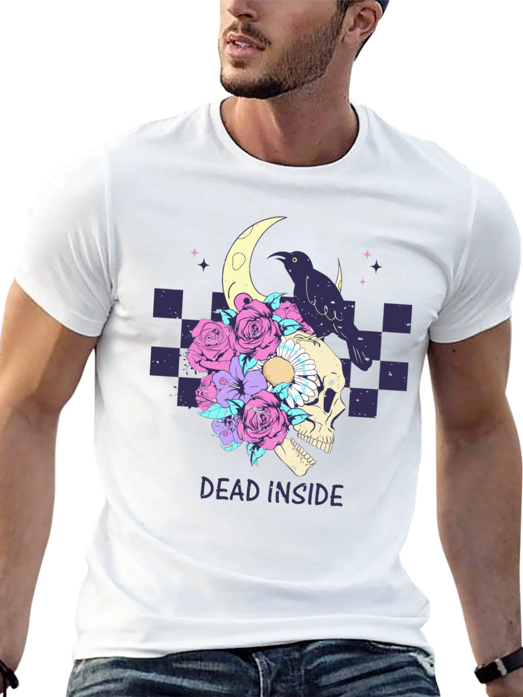 Dead Inside Raven Skull T-Shirt