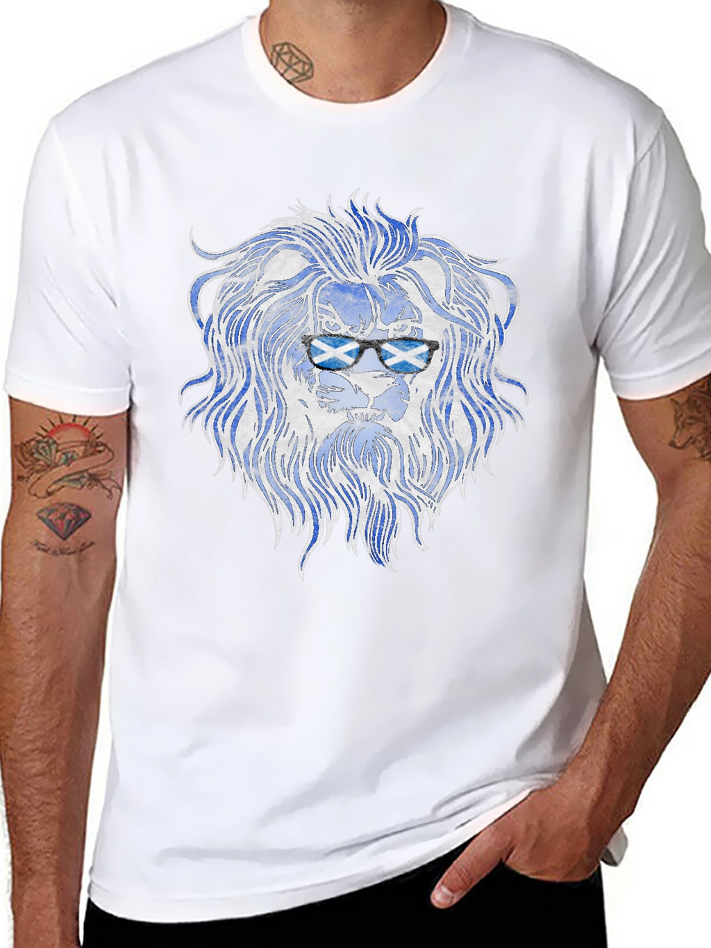 Scottish Lion Flag Graphic Mens T-Shirt