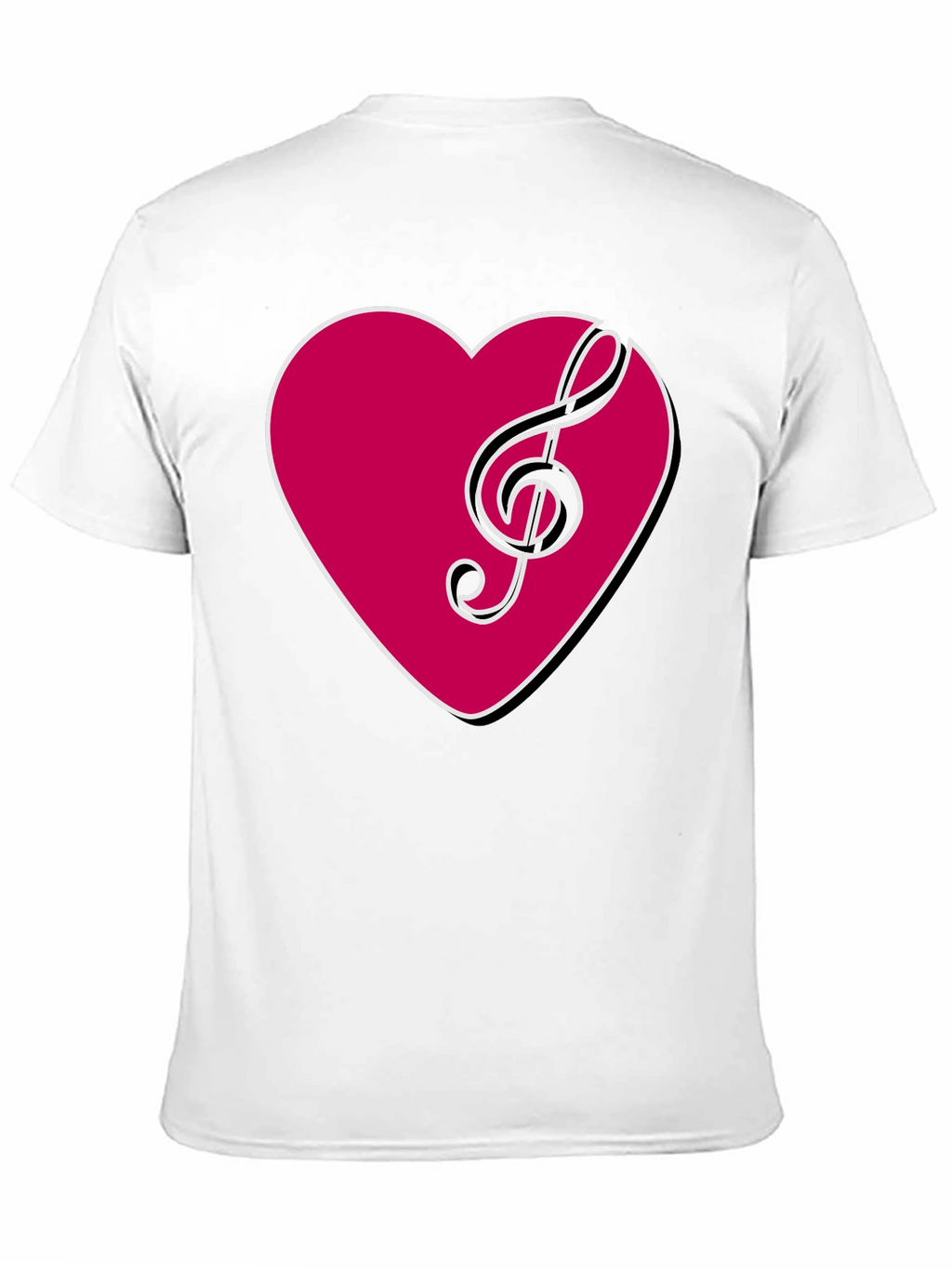 Musical Heart T-Shirt - Stylish Black Tee