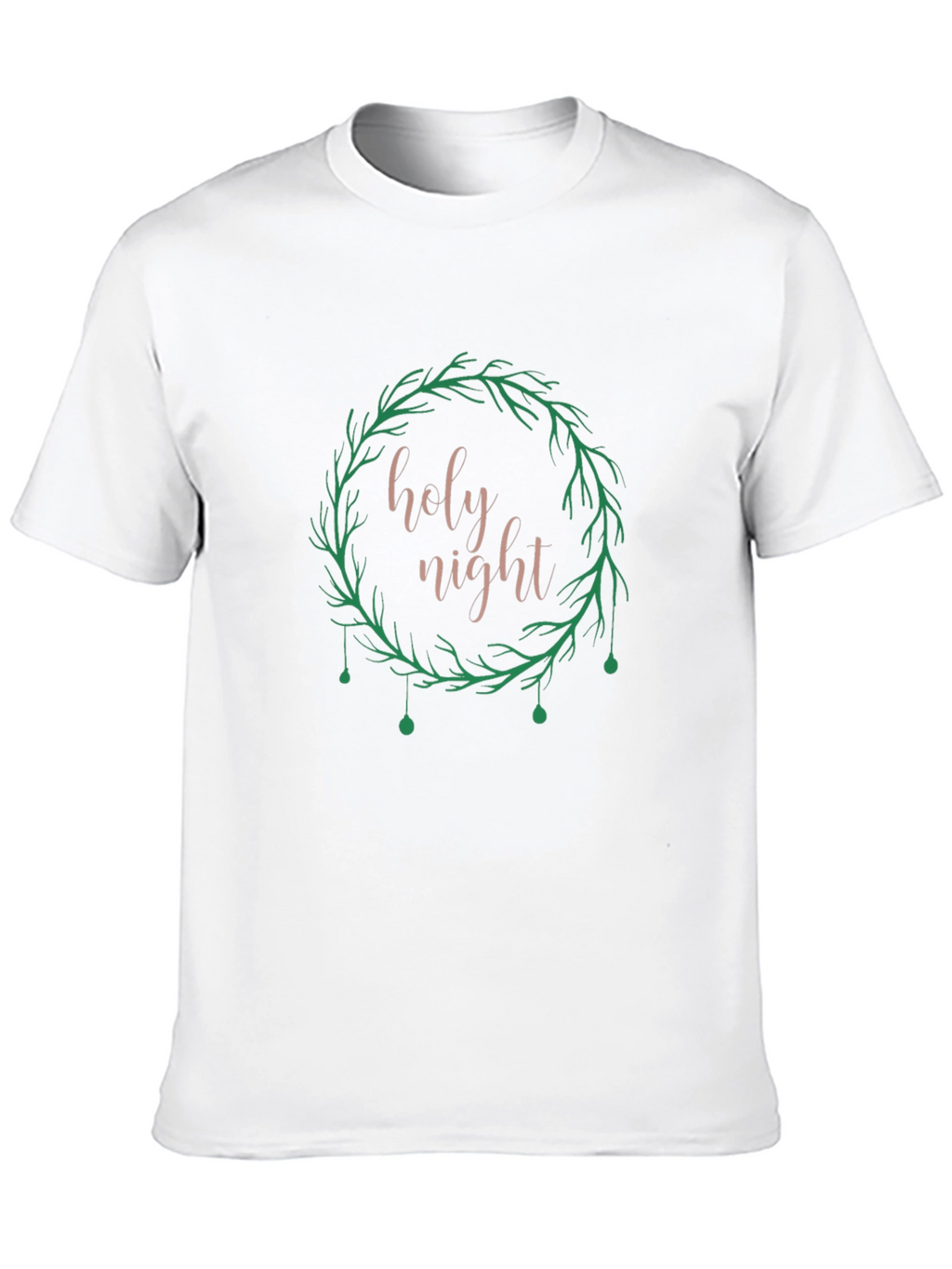 Holy Night Wreath Graphic Tee - Black
