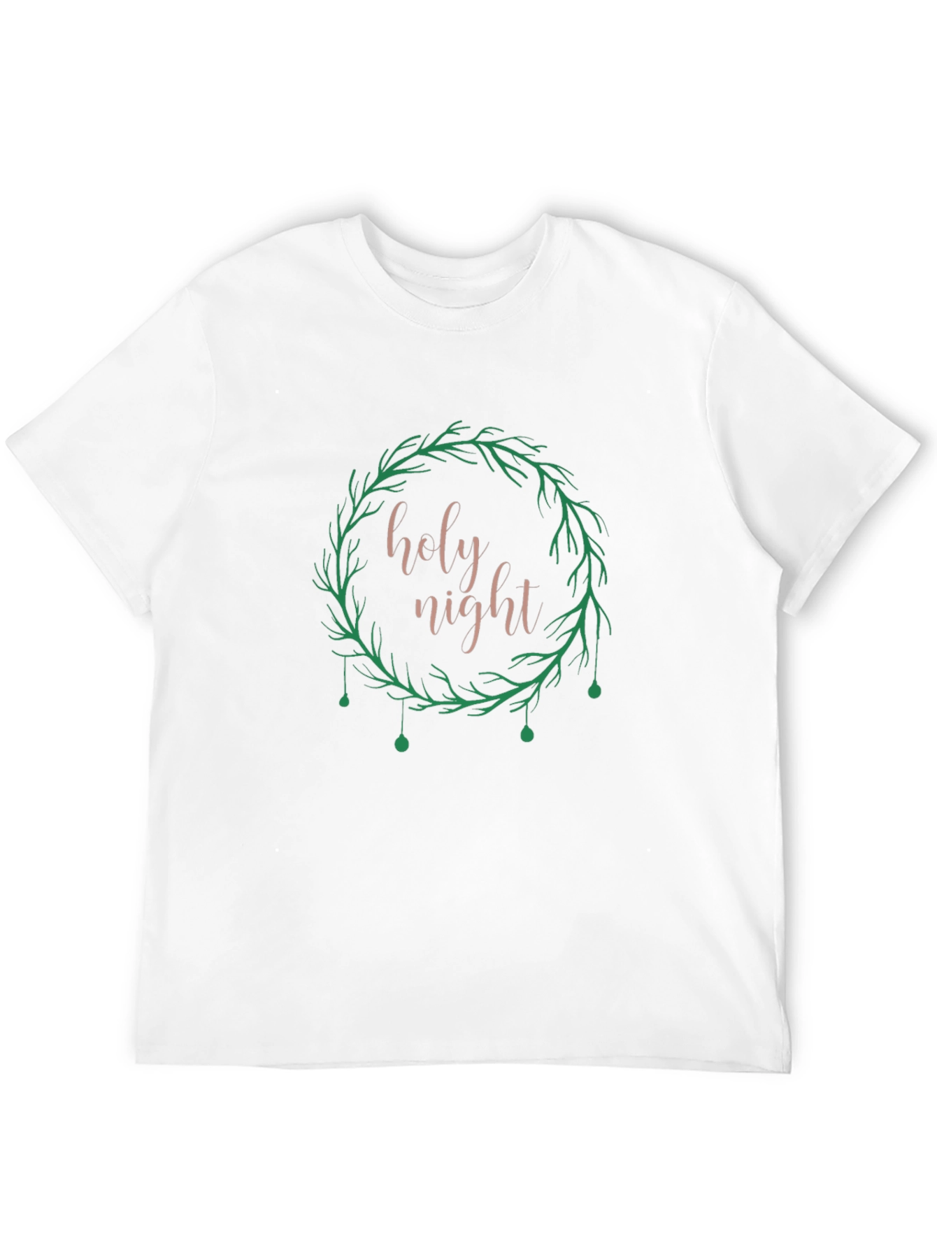 Holy Night Wreath Graphic Tee - Black