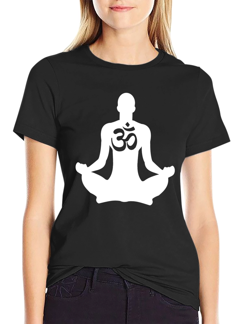 Yoga Meditation Om Symbol Black T-Shirt