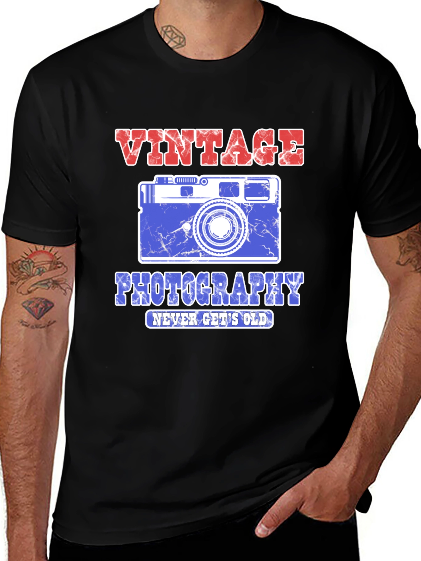 Vintage Photography T-Shirt - Never Gets Old