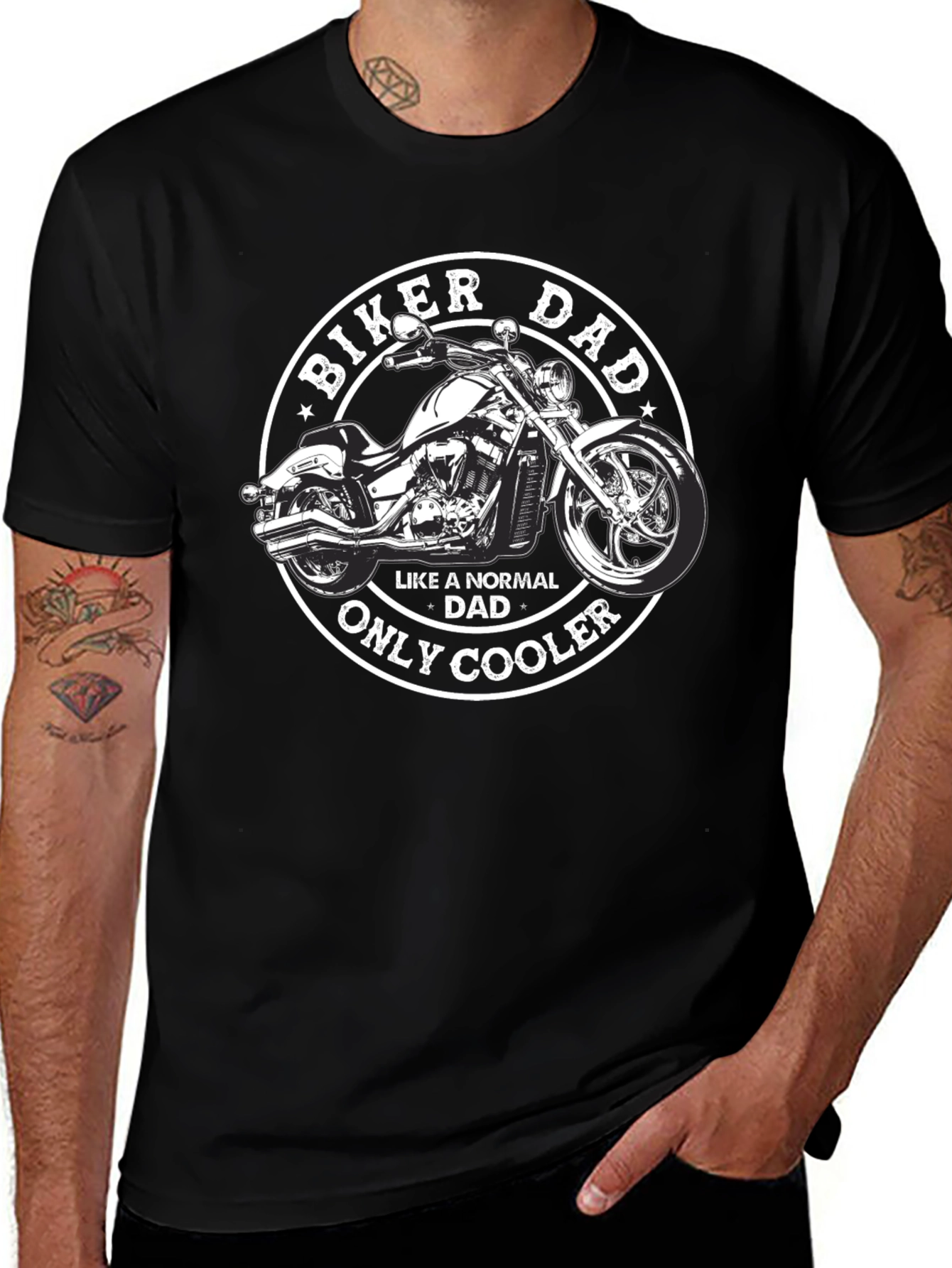 Biker Dad T-Shirt - Motorcycle Graphic Tee
