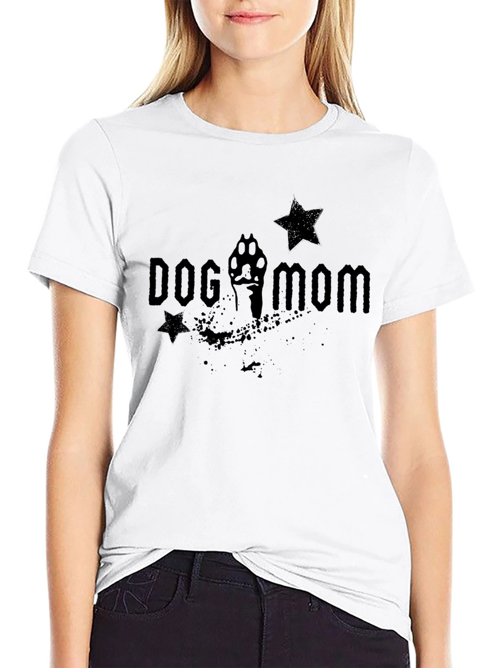 Dog Mom Black Graphic Tee