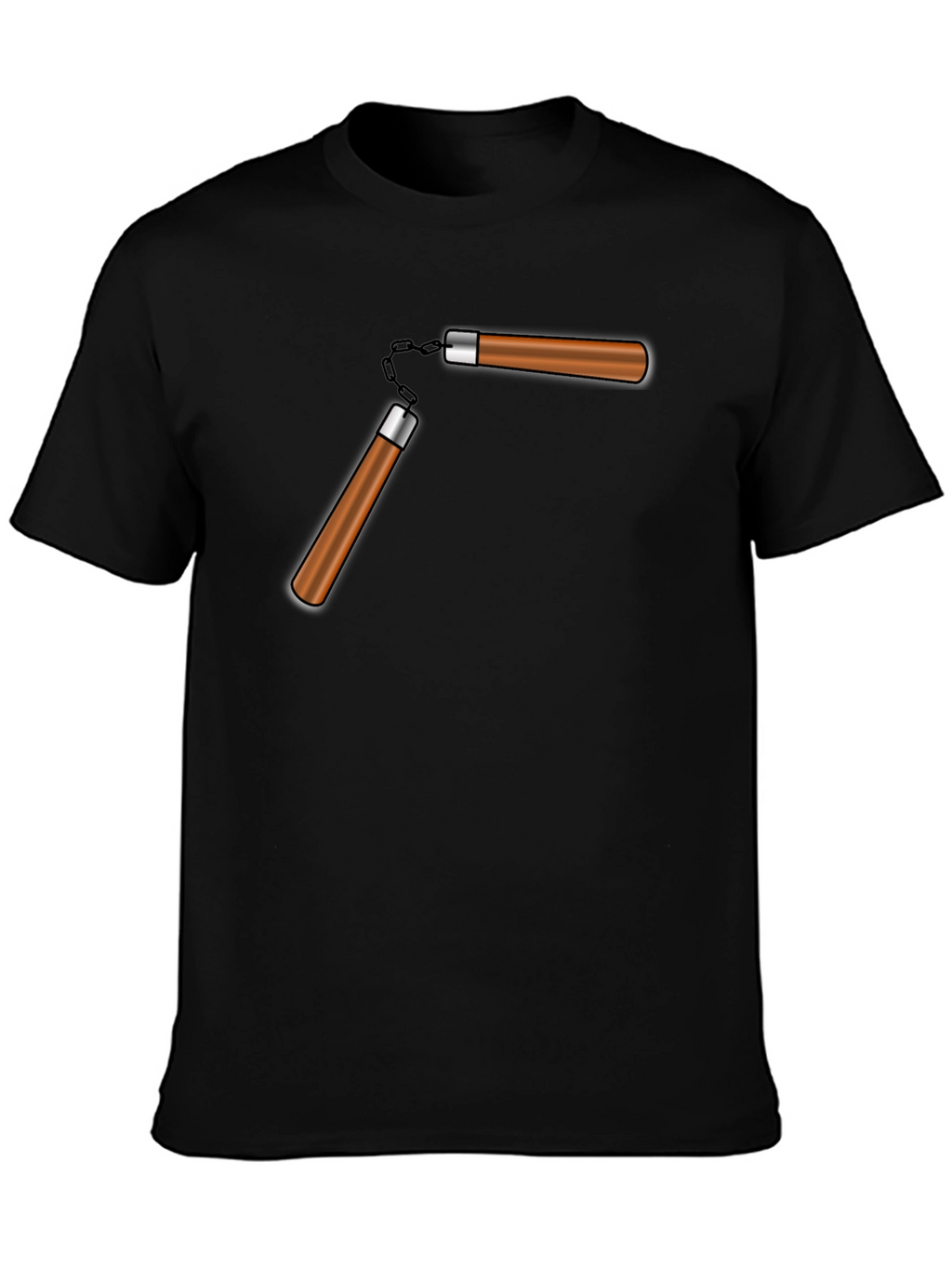Nunchucks Graphic T-Shirt - Black