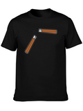 Nunchucks Graphic T-Shirt - Black