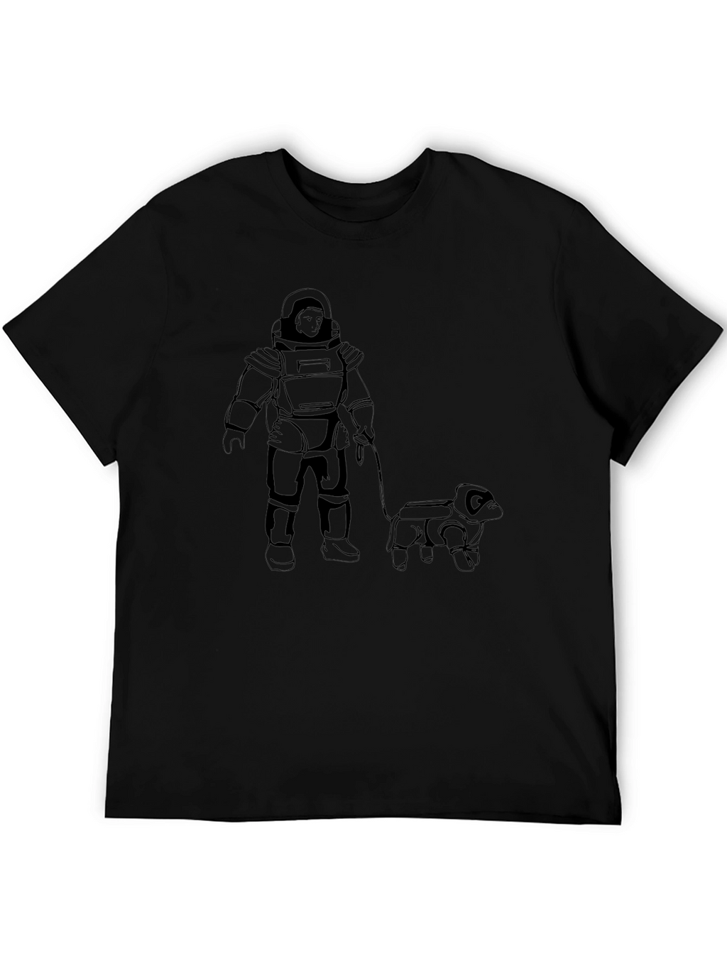 Astronaut Dog Walker T-Shirt