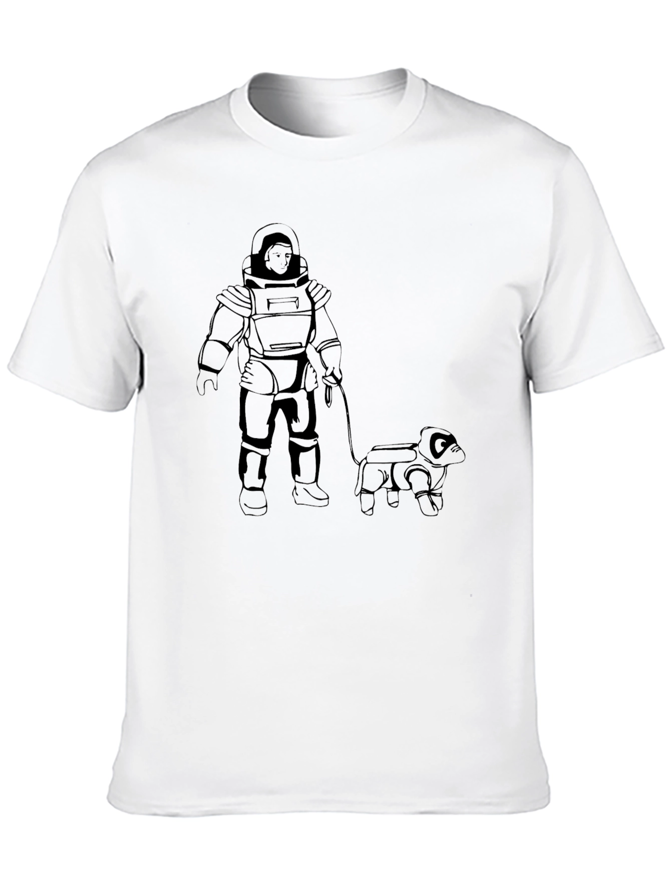 Astronaut Dog Walker T-Shirt
