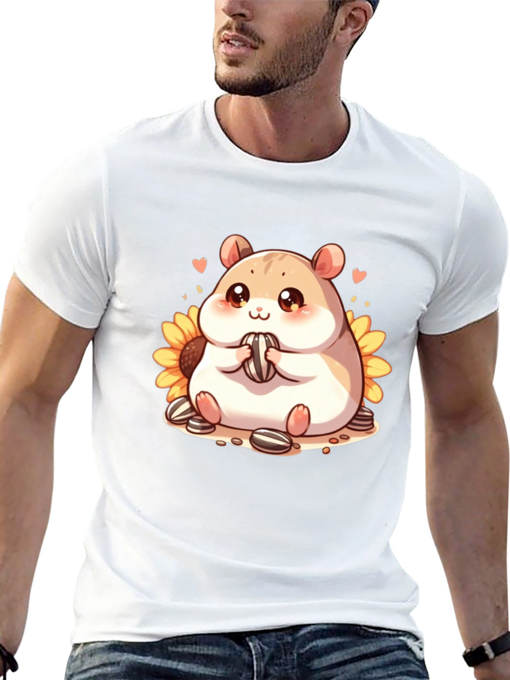 Cute Hamster Sunflower T-Shirt
