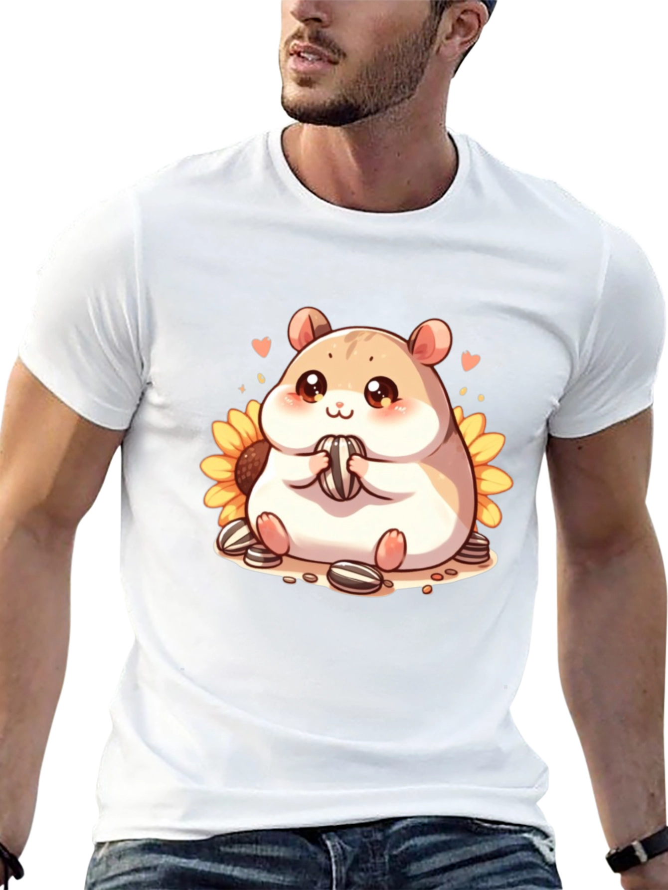 Cute Hamster Sunflower T-Shirt