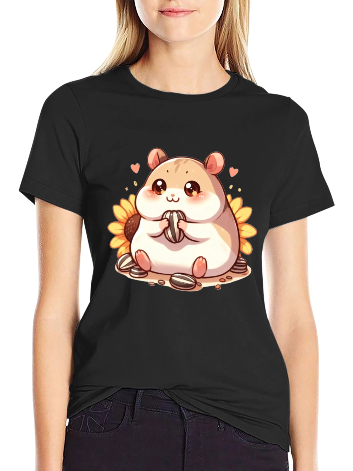 Cute Hamster Sunflower T-Shirt