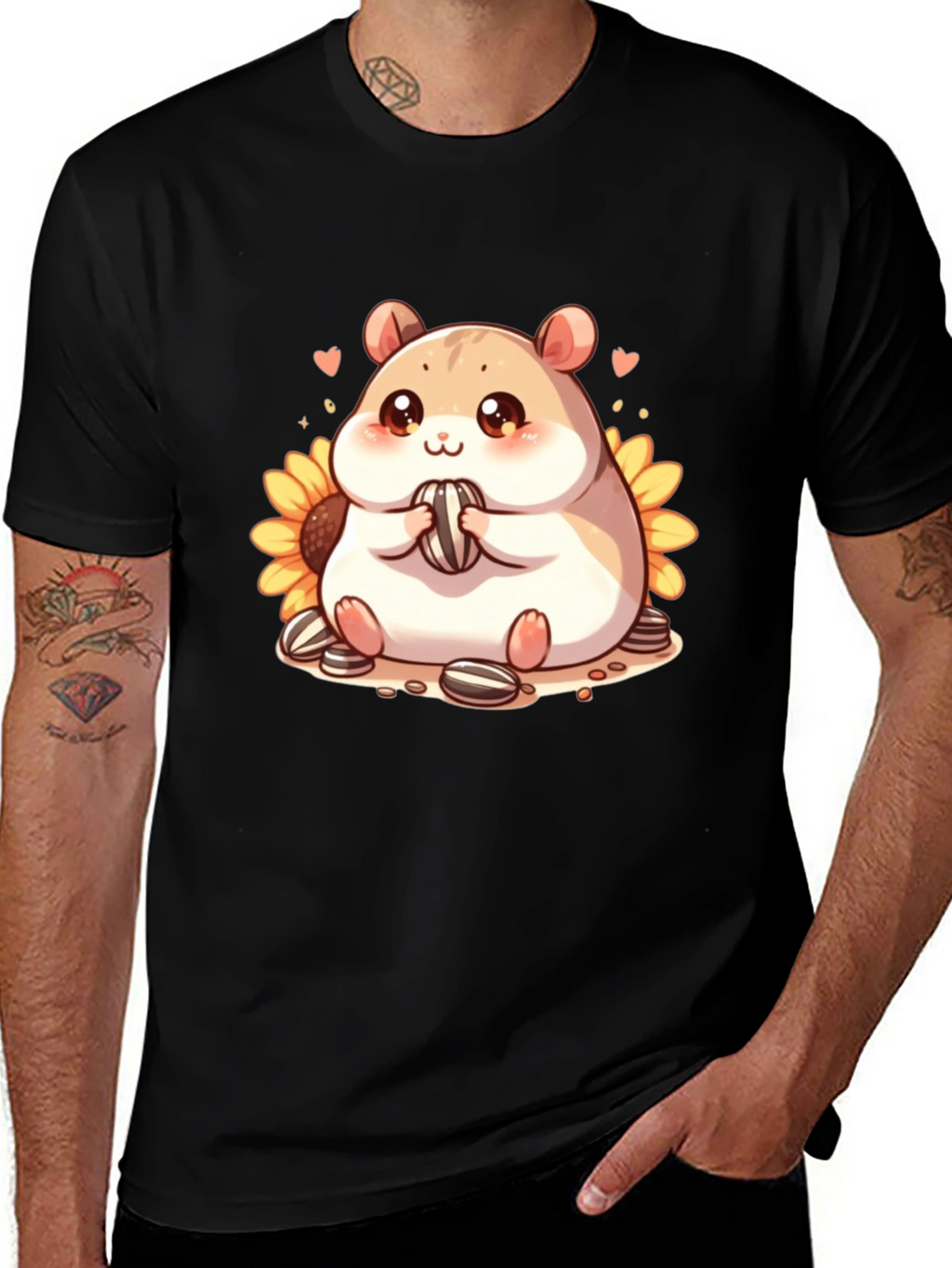 Cute Hamster Sunflower T-Shirt