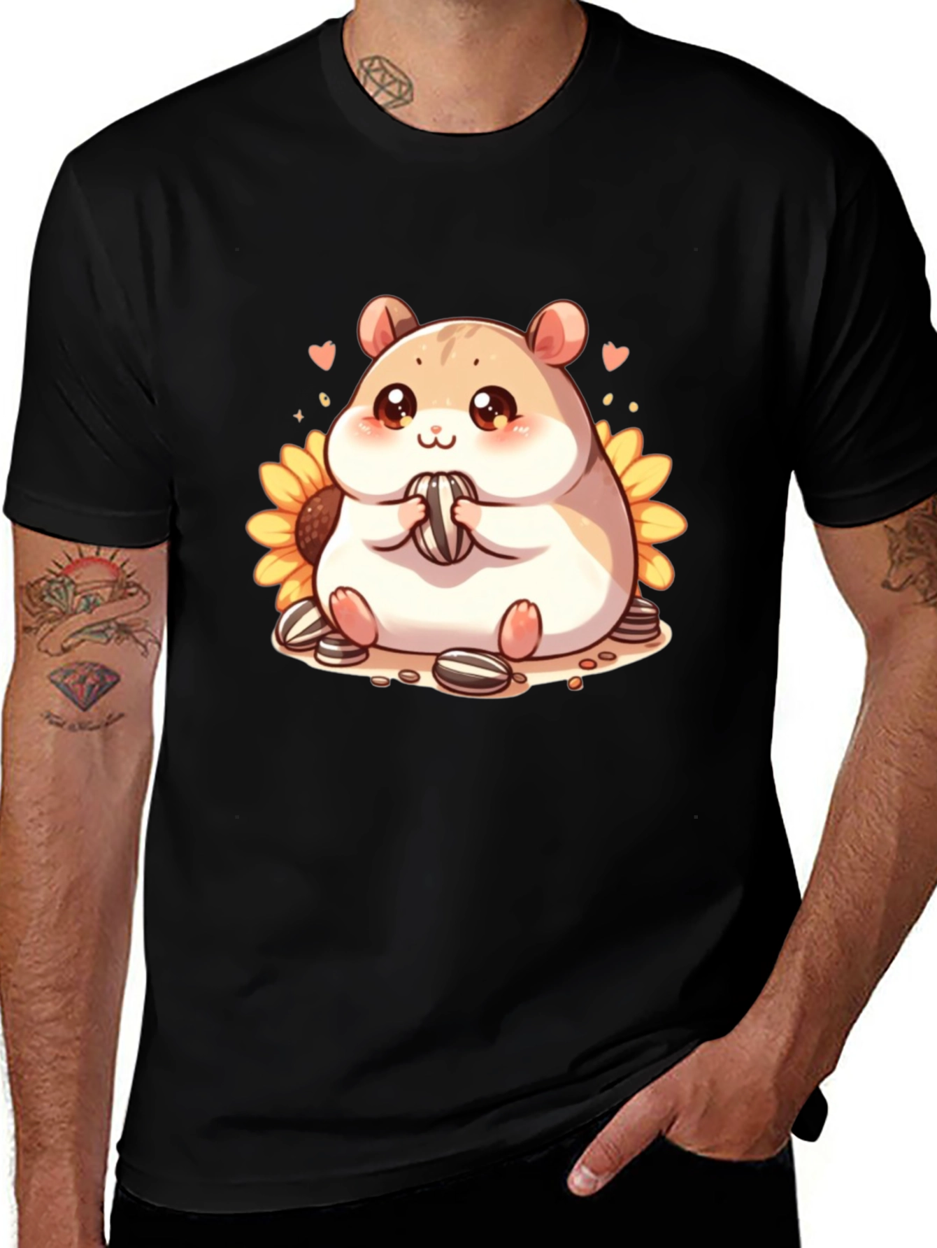 Cute Hamster Sunflower T-Shirt