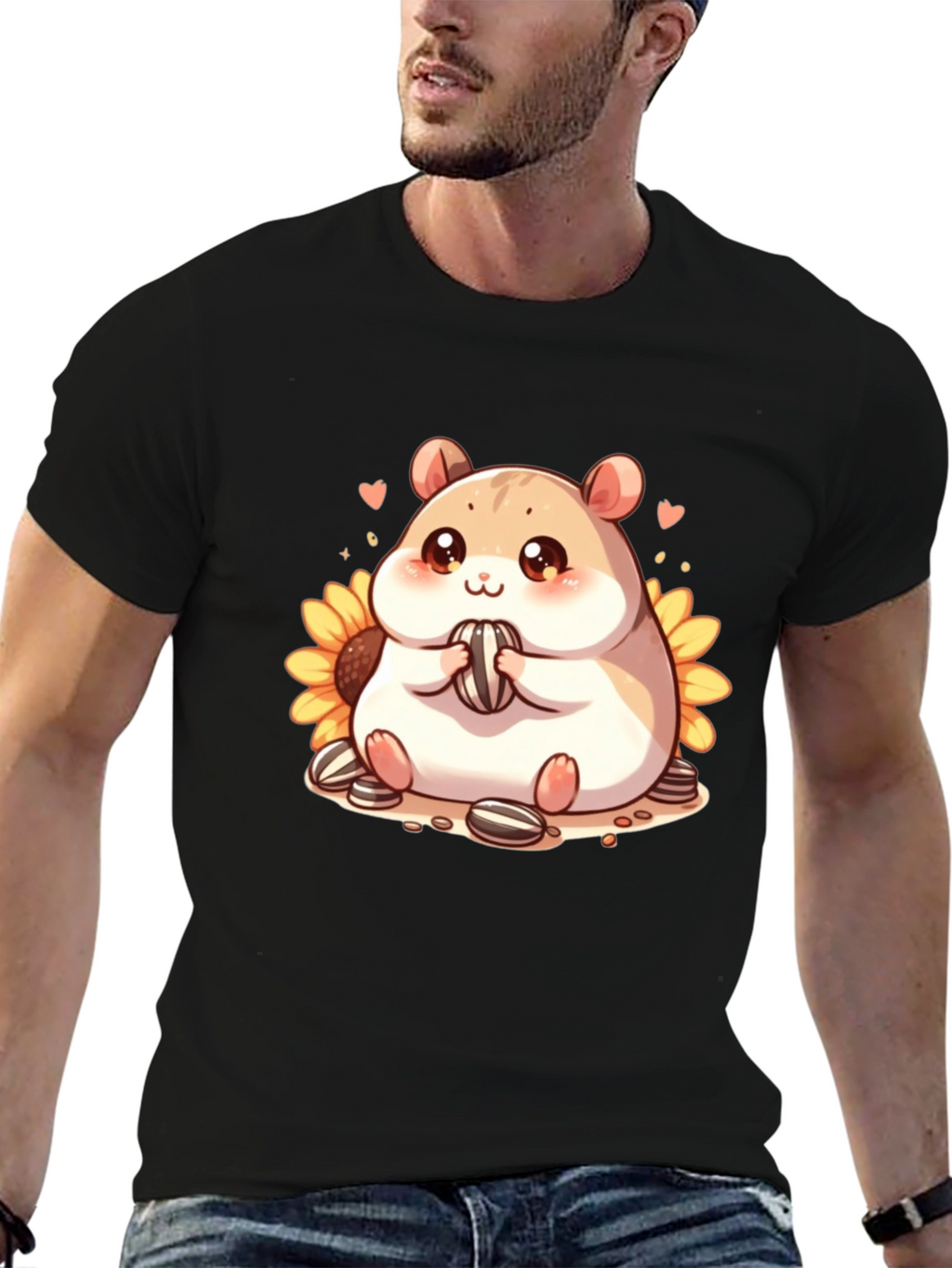 Cute Hamster Sunflower T-Shirt