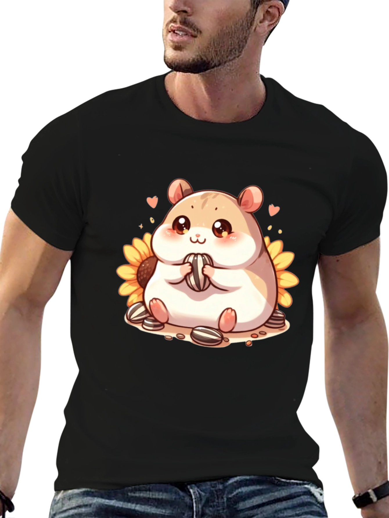 Cute Hamster Sunflower T-Shirt