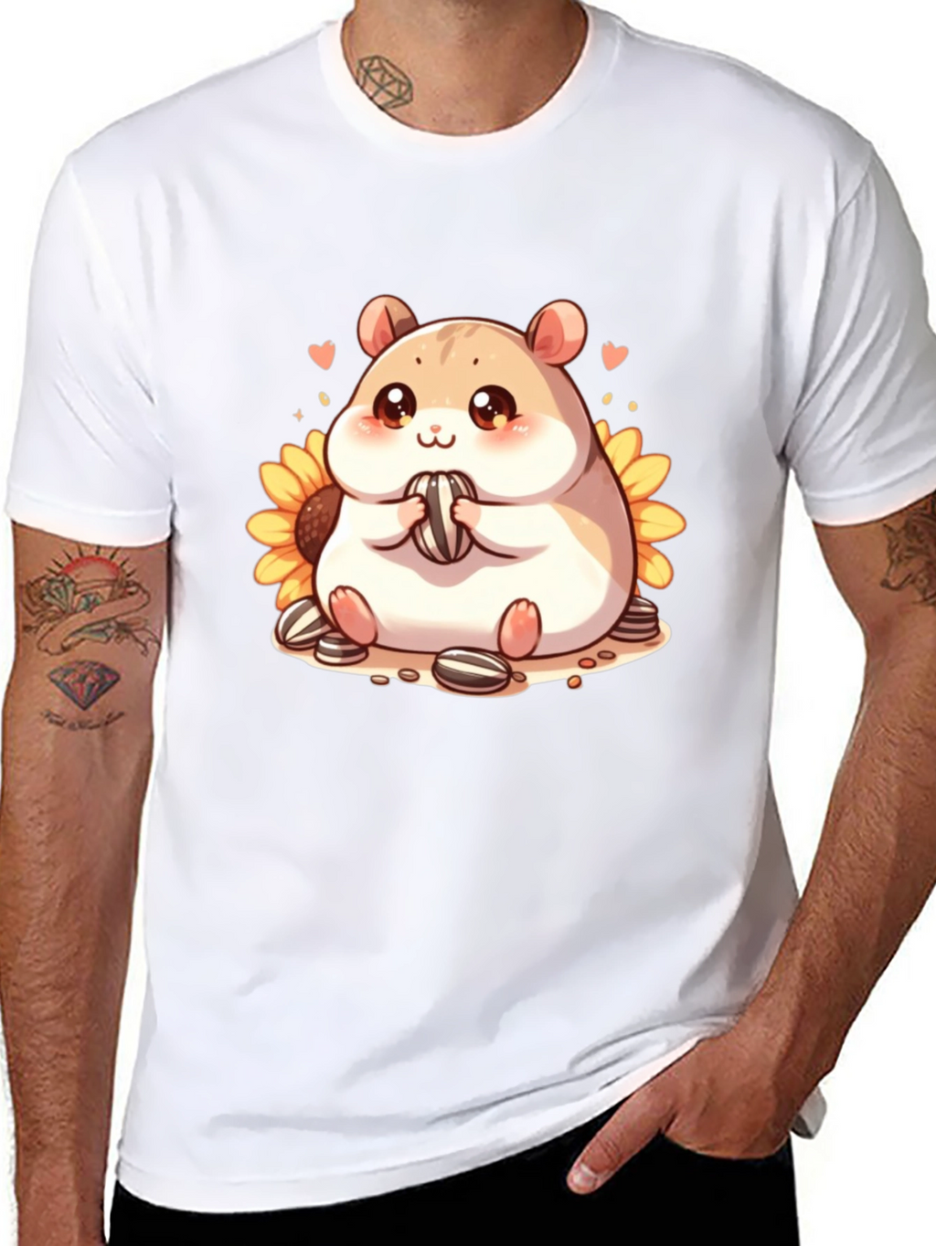Cute Hamster Sunflower T-Shirt