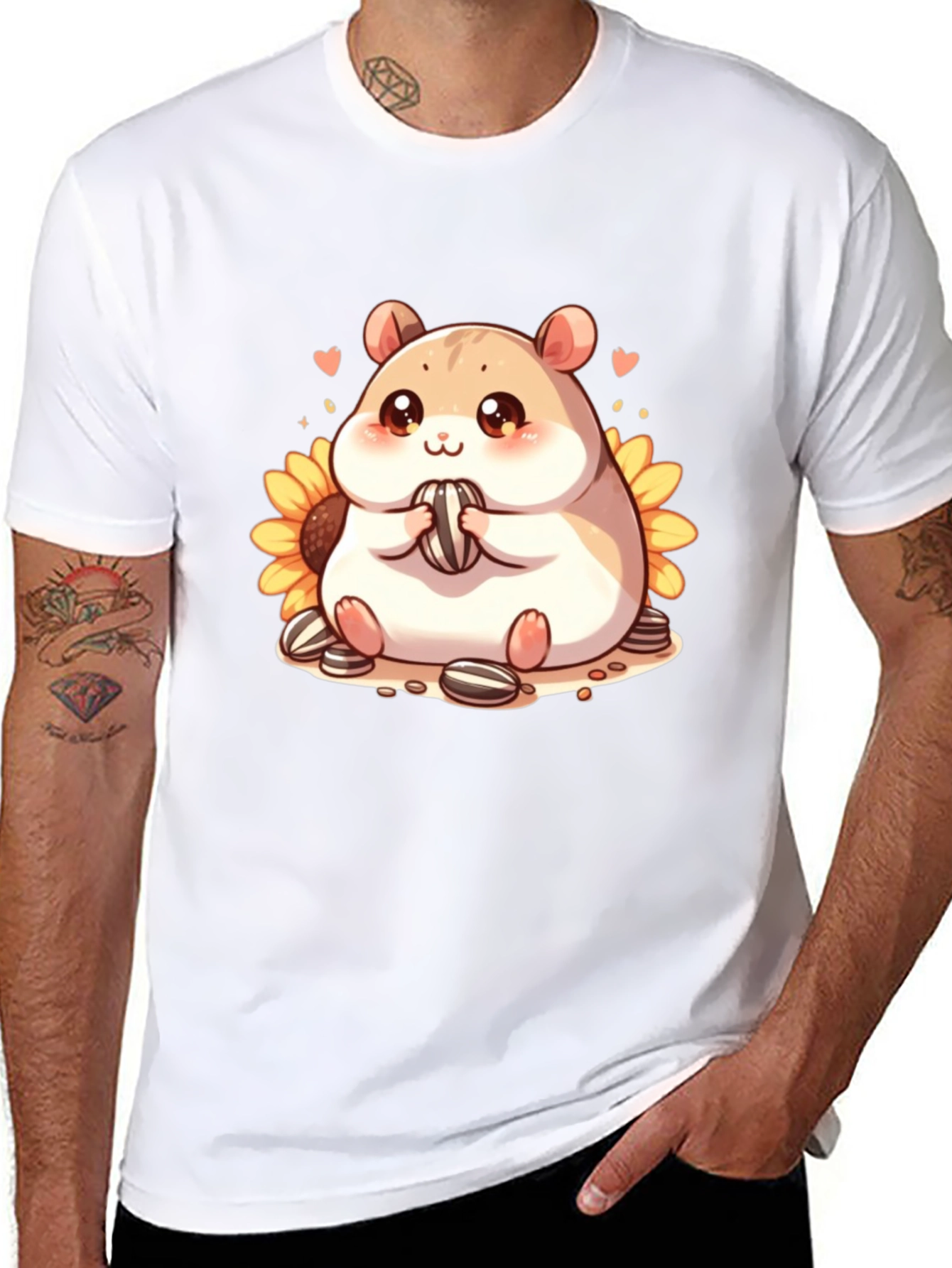 Cute Hamster Sunflower T-Shirt
