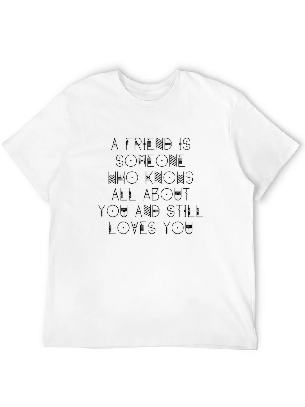 Mens Black T-shirt with A Friend Slogan
