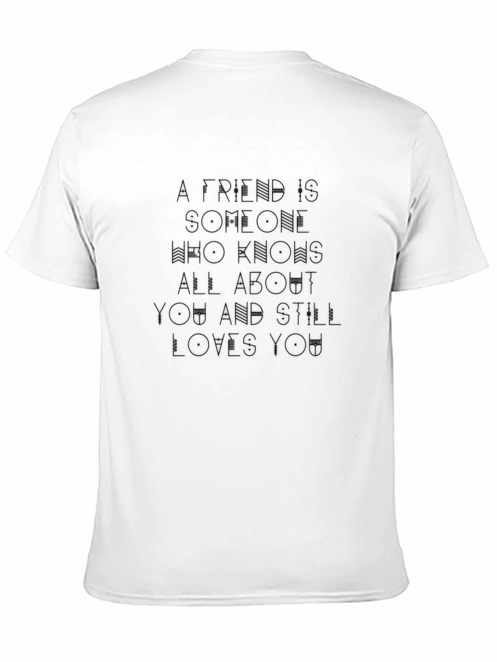 Mens Black T-shirt with A Friend Slogan