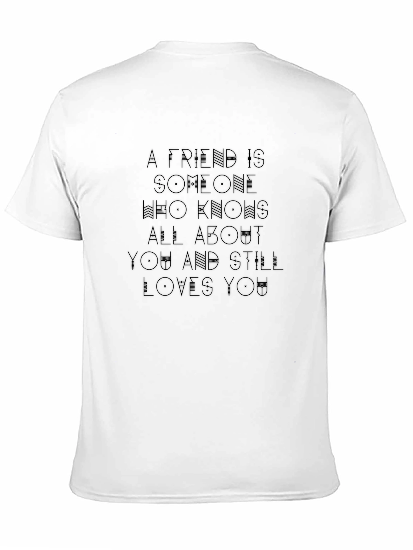 Mens Black T-shirt with A Friend Slogan