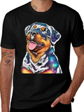 Rottweiler Galaxy Graphic T-Shirt