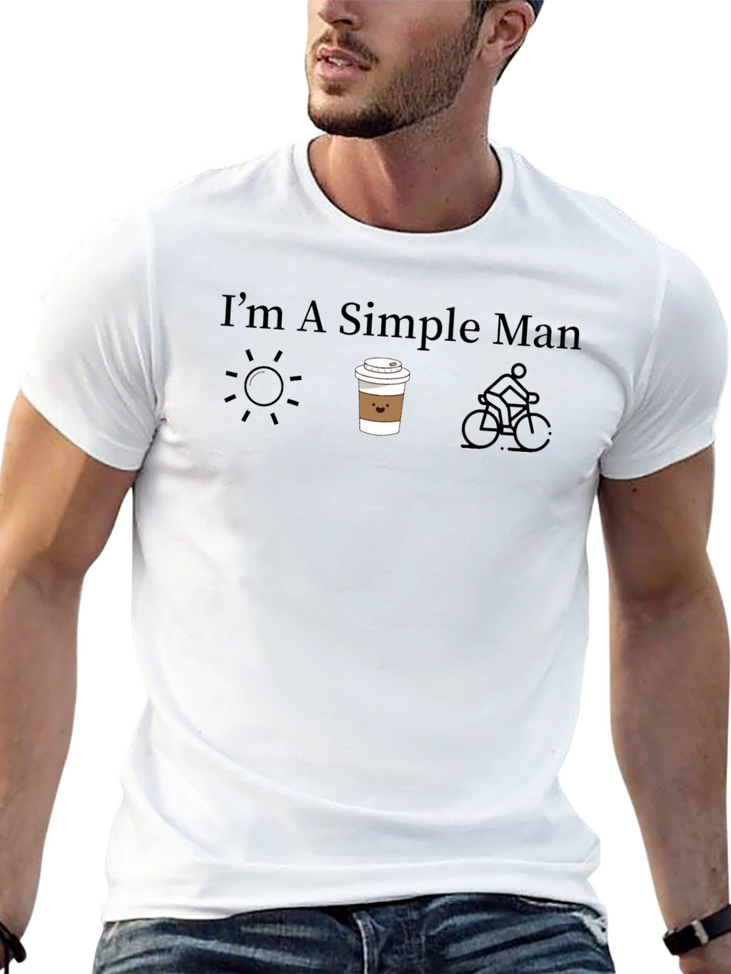 Simple Man T-Shirt - Sun Coffee Cycling Tee