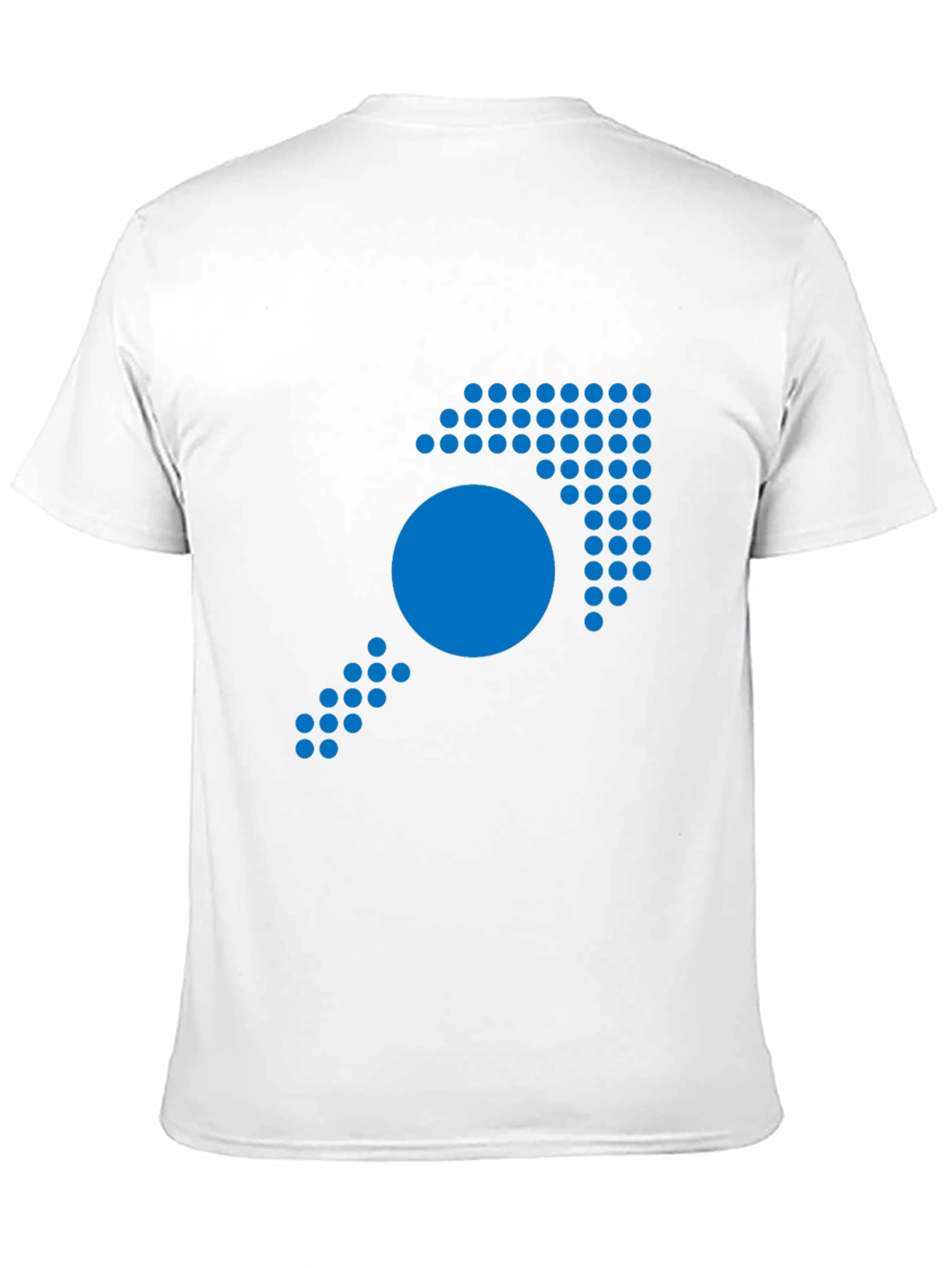 Blue Dot Arrow Graphic Black T-Shirt