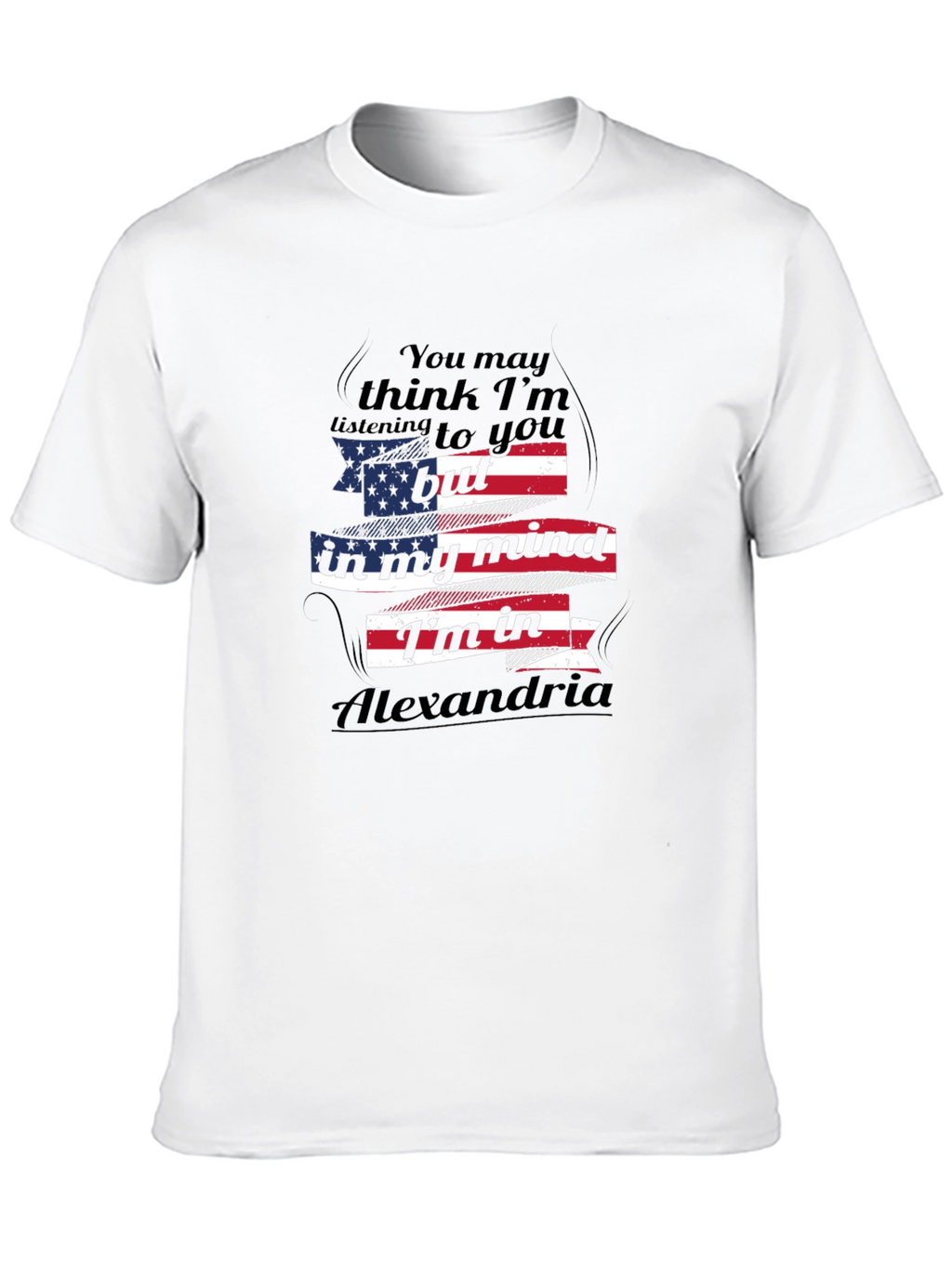 Alexandria T-Shirt American Flag Novelty